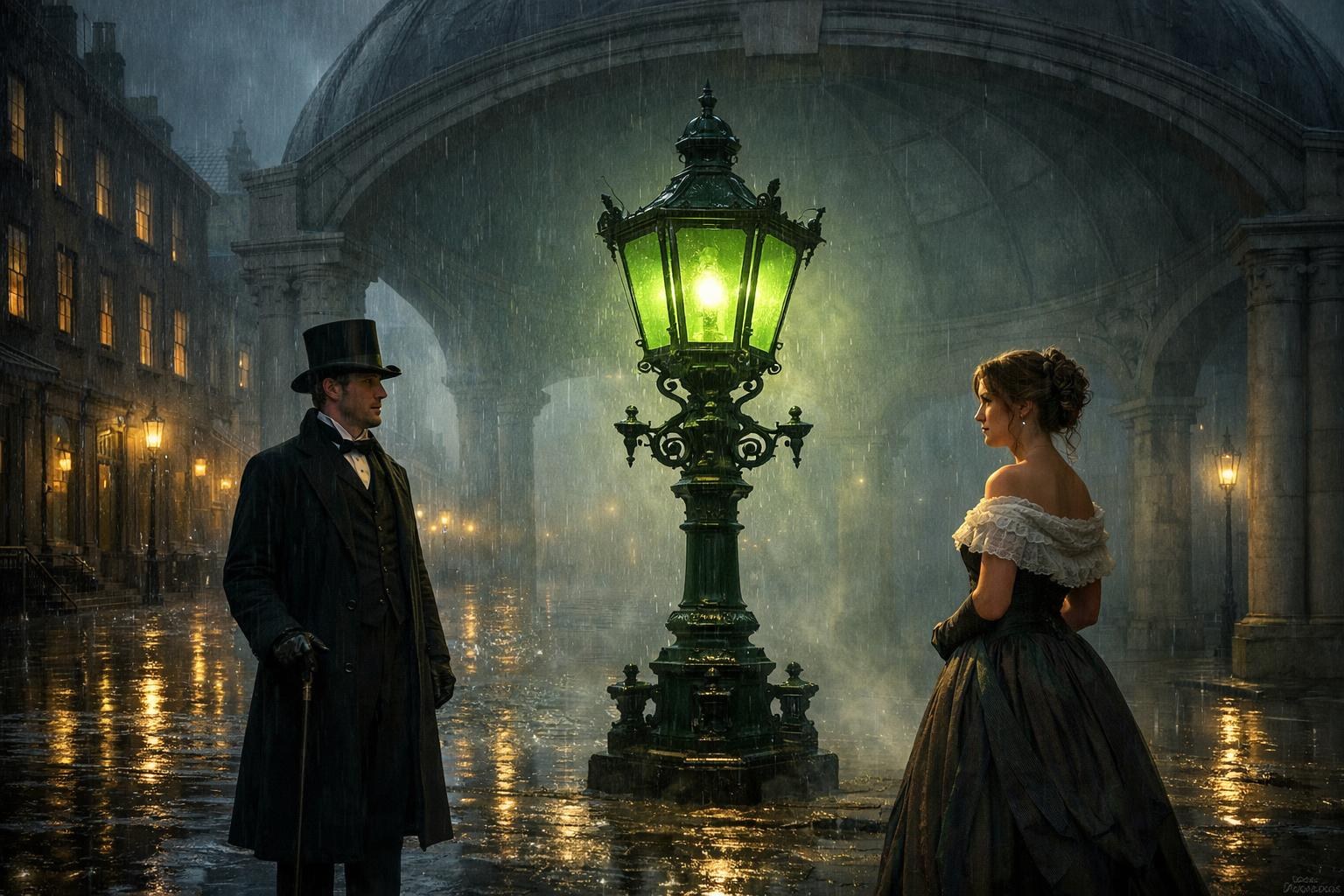 The output contains an architectural dome rather than an umbrella.