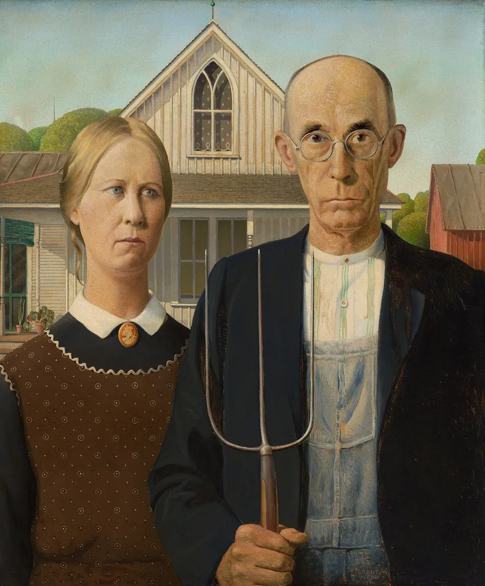 American Gothic by Grant Wood, 1930
