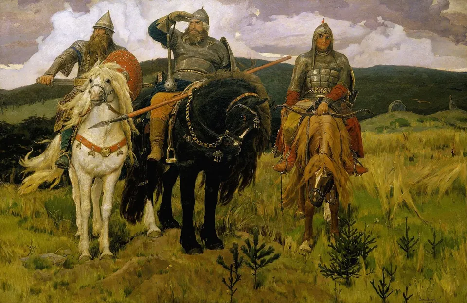 Bogatyrs by Viktor Vasnetsov, 1898