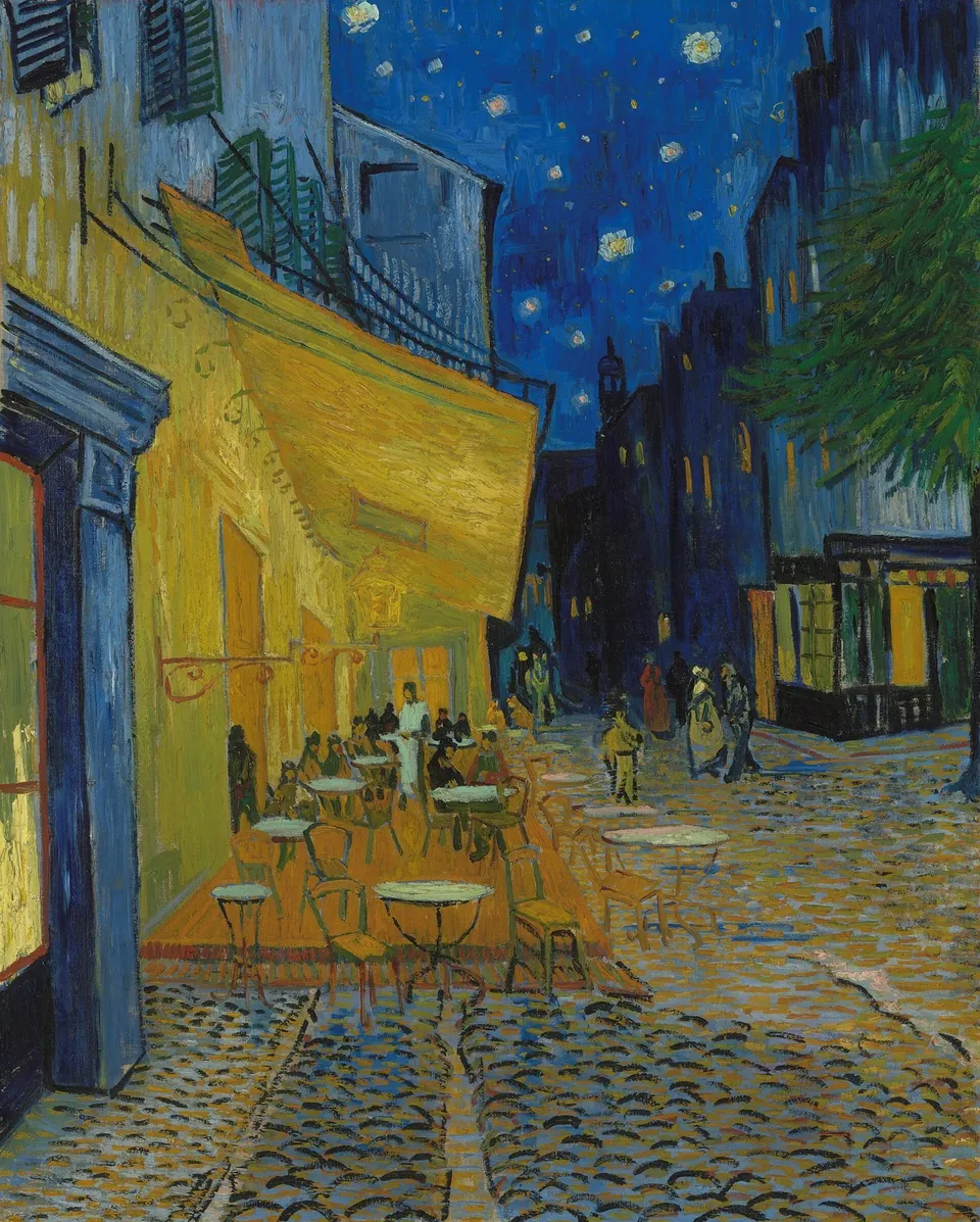 Café Terrace at Night by Vincent van Gogh, 1888