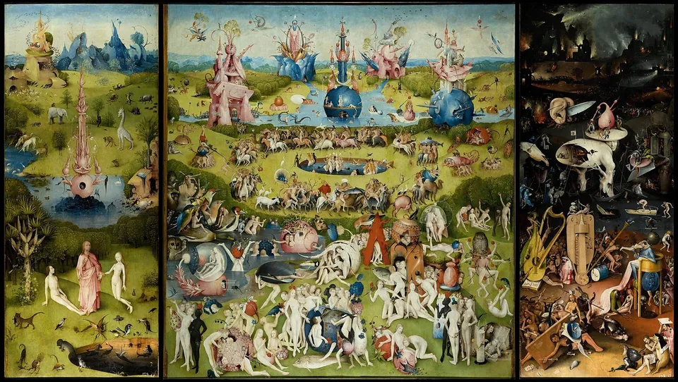 The Garden of Earthly Delights by Hieronymus Bosch, 1490