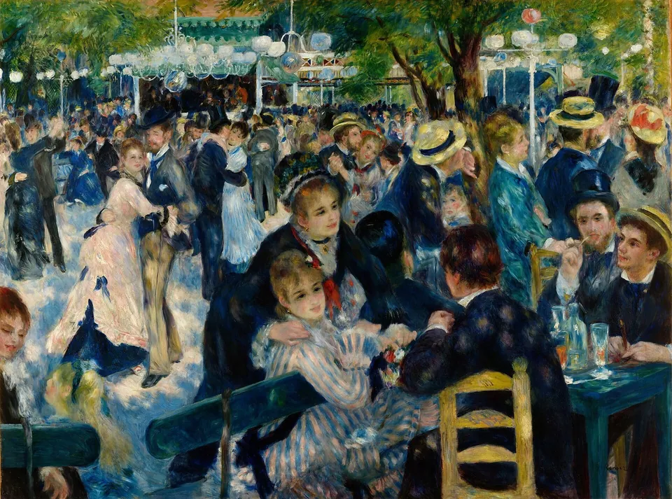 Bal du moulin de la Galette by Pierre-Auguste Renoir, 1876