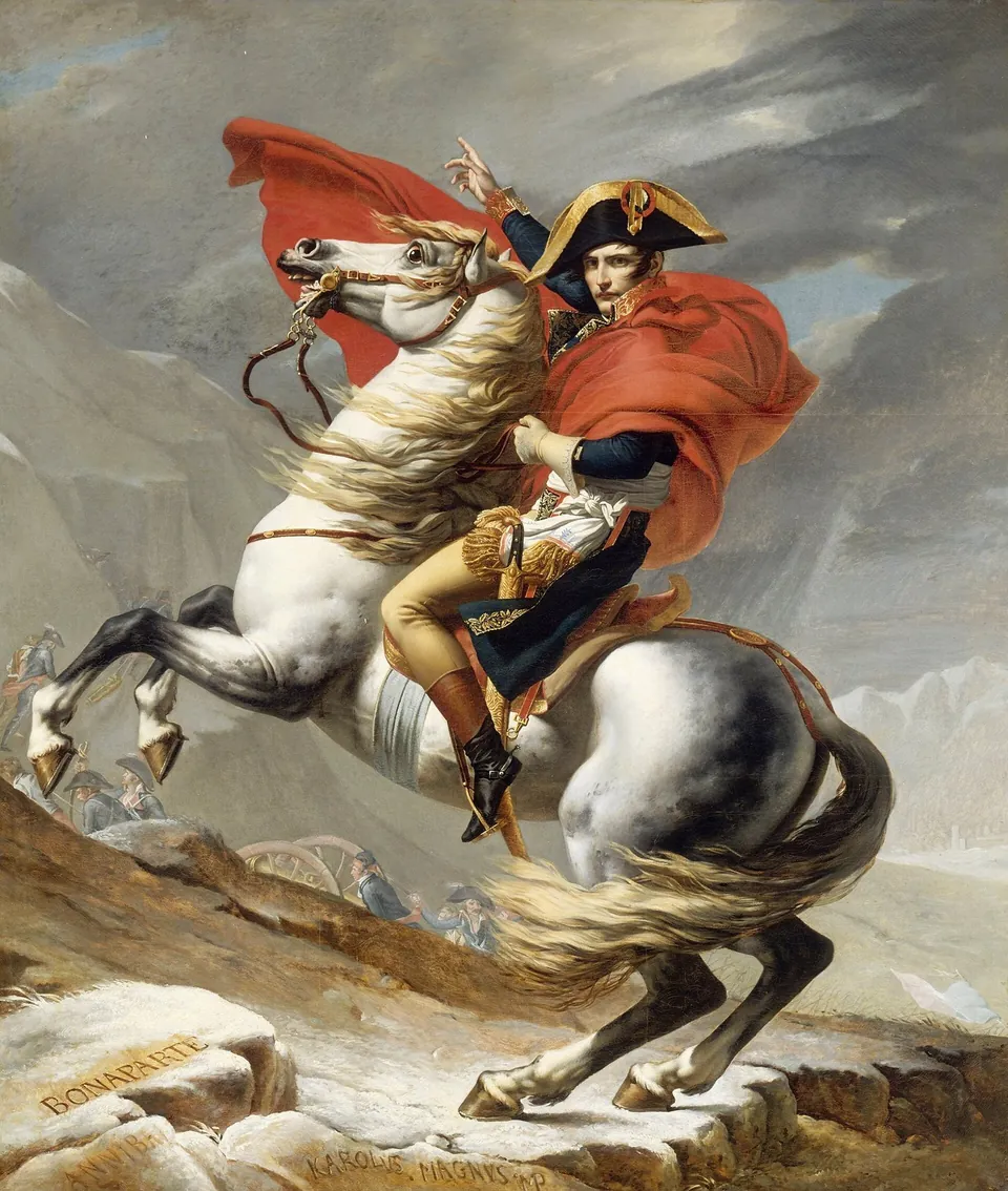 Napoleon Crossing the Alps by Jacques-Louis David, 1801