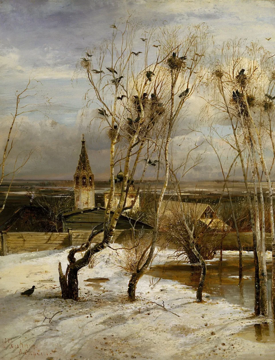The Rooks Have Returned by Alexei Savrasov, 1871