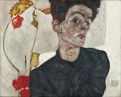 Self-Portrait with Physalis